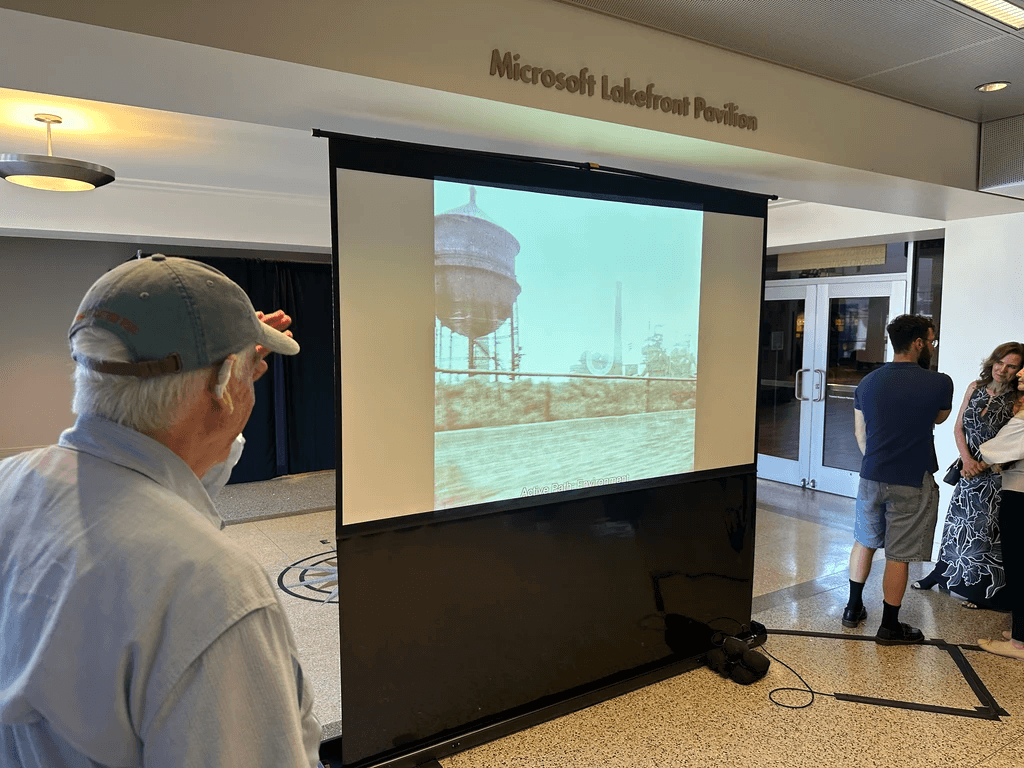Exhibition projector screen