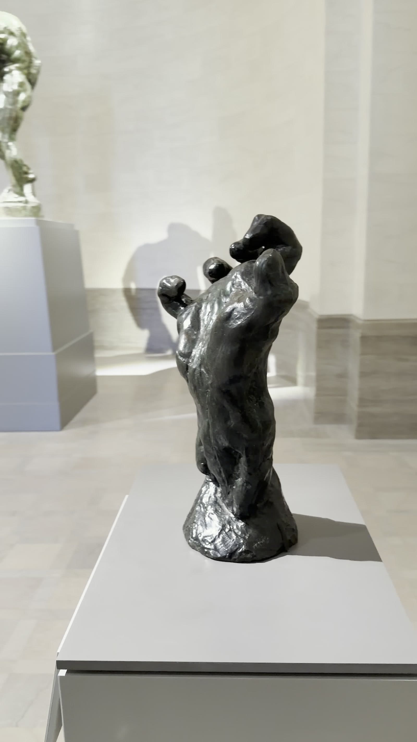 Rodin's Mighty Hand on its pedestal at the Legion of Honor