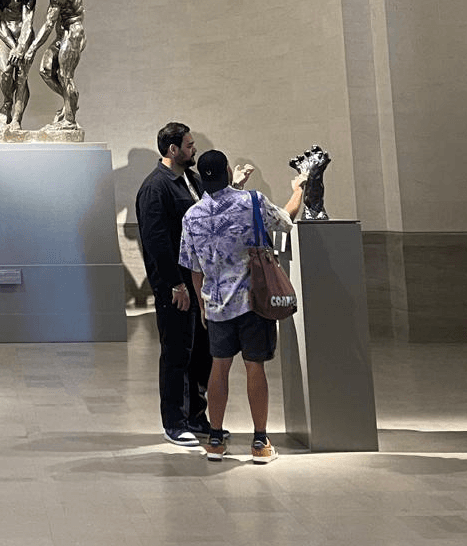 Filming Rodin's Mighty Hand in the gallery