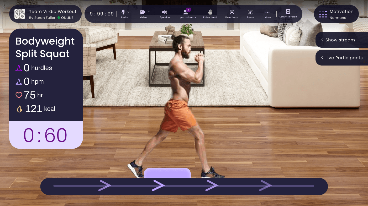 Bulgarian split squat, AR tracking frame 1