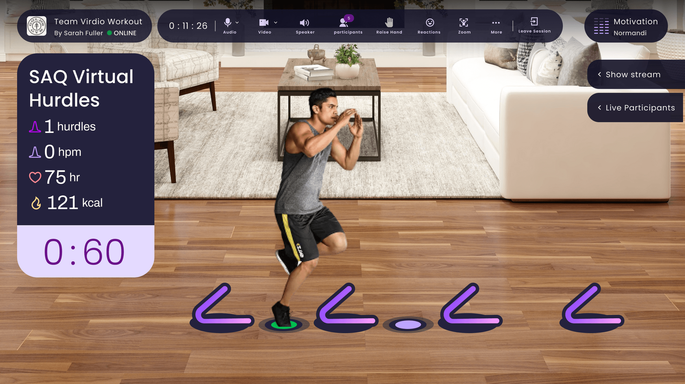 Virtual hurdles, AR tracking frame 2