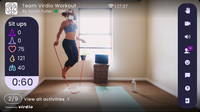 Mobile HUD: condensed metrics, hamburger menu, maximized video