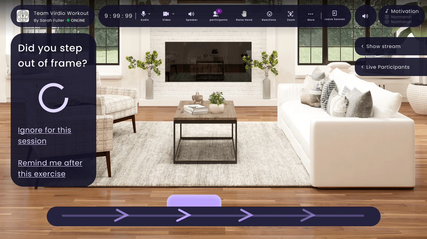 Did you step out of frame: non-judgmental prompt with Ignore and Remind options